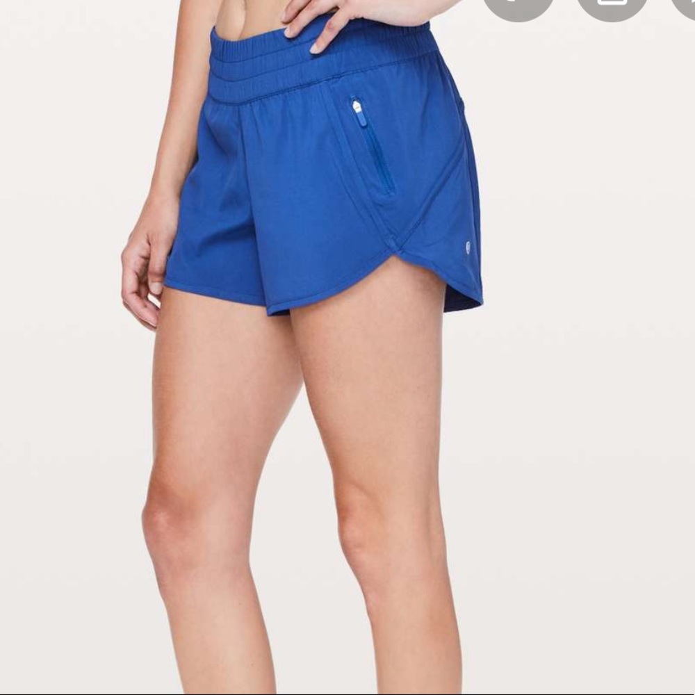 Blue lululemon shorts! size 12 tracker 4”